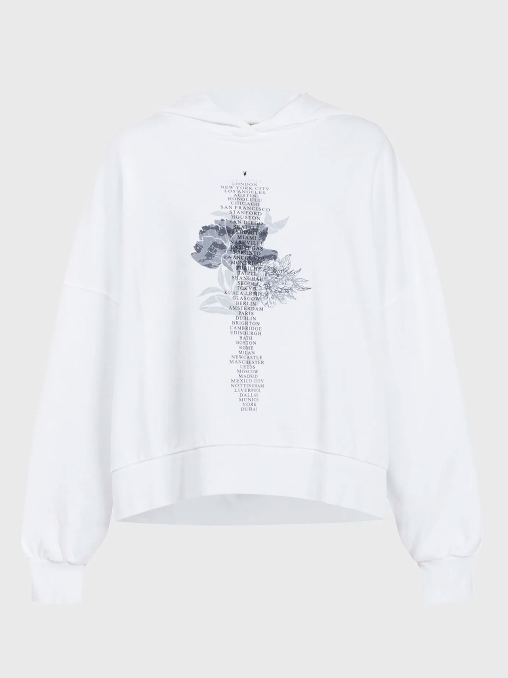 ALLSAINTS Flore Talie Hoodie White Casual Streetwear Women’s Size Small